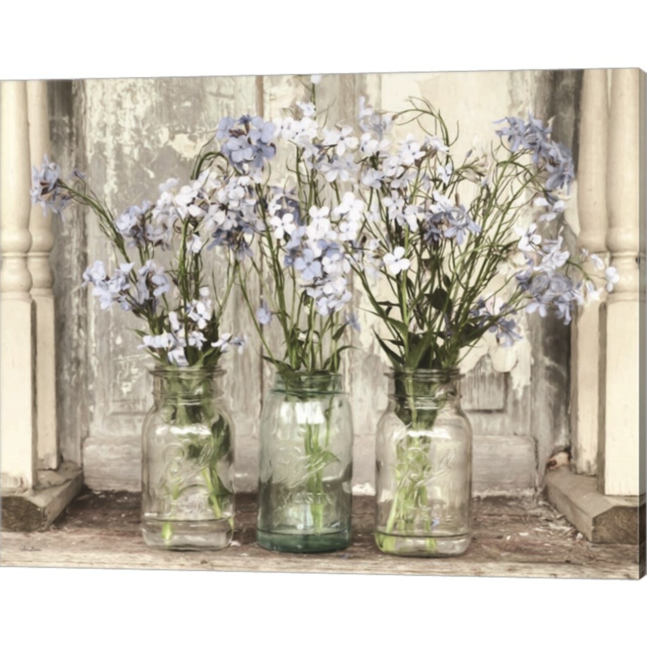 Blue Roadside Beauties by Lori Deiter 20" x 16" Canvas Wall Art